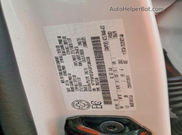 1FTFW1EG1GFC86338 2016 FORD F150 White Engine compartment view