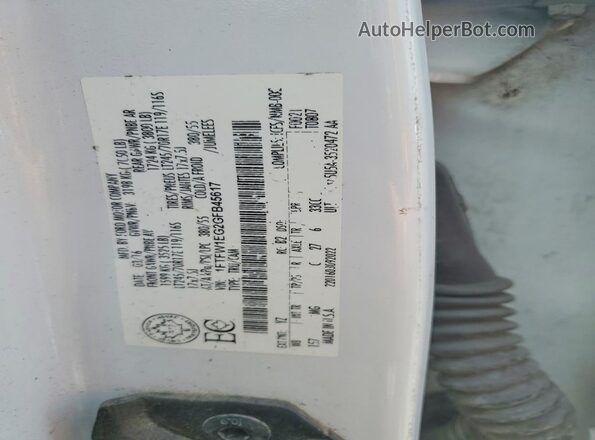1FTFW1EG2GFB45617 2016 FORD F150 White Вид підкапотного простору