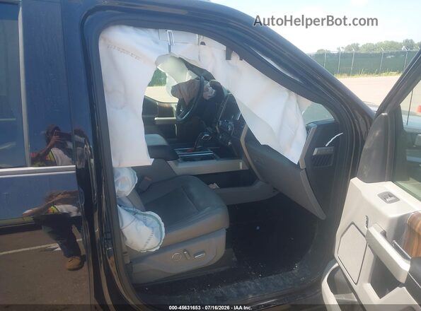 1FTFW1EG5GFB35468 2016 FORD F150 Black Widok wnętrza z przodu