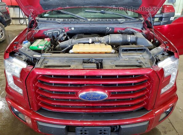 1FTFW1EG6HKE27655 2017 FORD F150 Red Вид задньої частини салону
