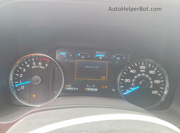 1FTFW1EG7HFB66822 2017 FORD F150 Red Вид щитка приладів