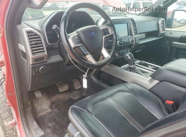 1FTFW1EG7HFB66822 2017 FORD F150 Red Вид панелі приладів