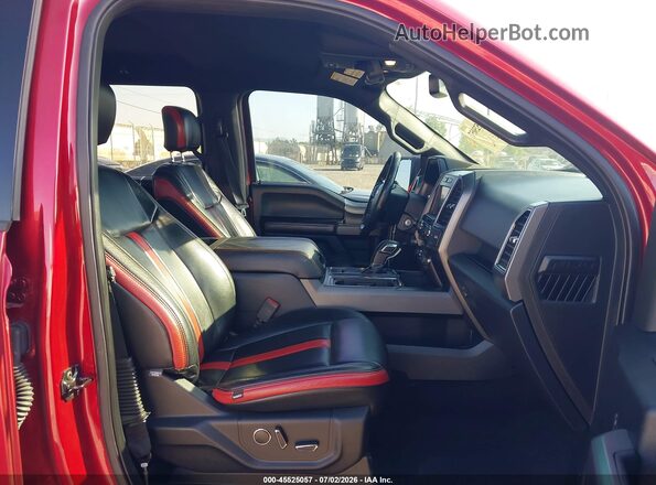 1FTFW1EG7JFE60422 2018 FORD F150 Red Widok wnętrza z przodu