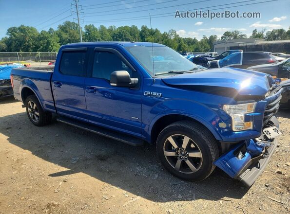 1FTFW1EG8HKD64686 2017 FORD F150 Blue Przód prawy