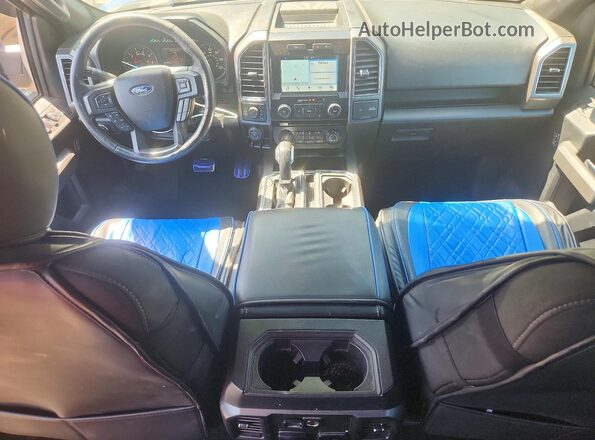 1FTFW1EG8HKD64686 2017 FORD F150 Blue Widok deski rozdzielczej