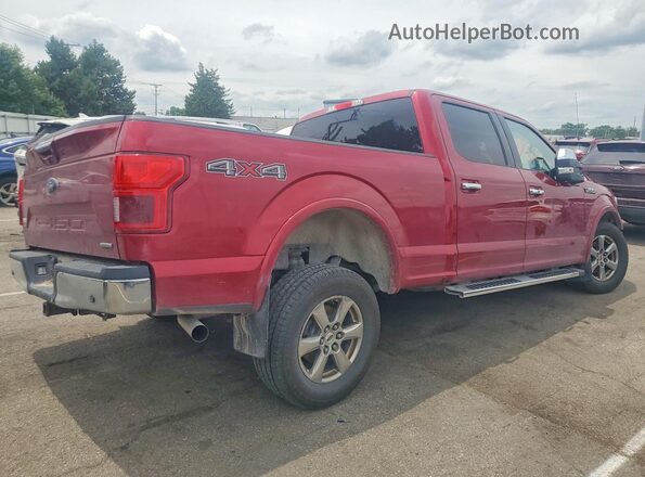 1FTFW1EG9JKC07822 2018 FORD F150 Maroon Задня права чверть