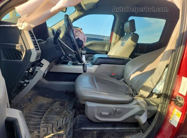 1FTFW1EG9JKC07822 2018 FORD F150 Maroon Вид салону спереду