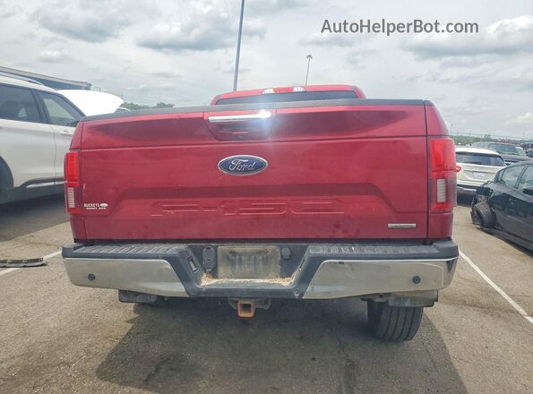 1FTFW1EG9JKC07822 2018 FORD F150 Maroon Вид ззаду