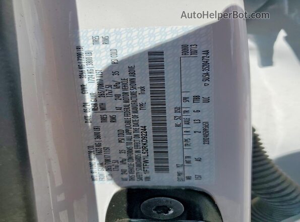 1FTFW1L52RKD92244 2024 FORD F150 White Widok komory silnika