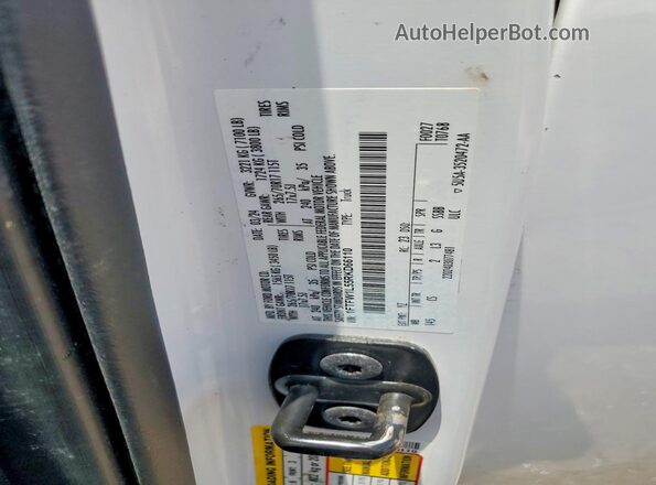 1FTFW1L55RKD66110 2024 FORD F150 White VIN კოდის სტიკერის ხედი