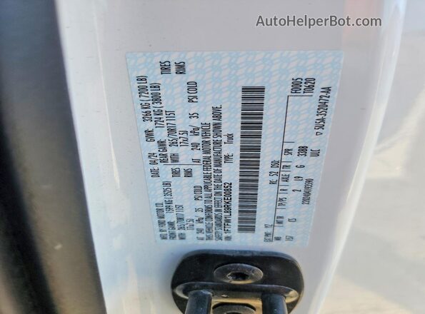 1FTFW1L89RKE00852 2024 FORD F150 White VIN sticker view