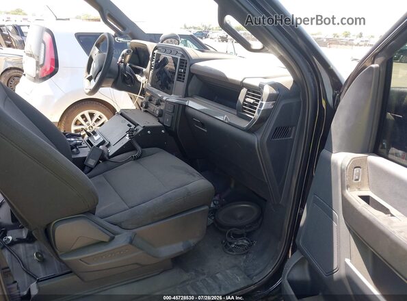 1FTFW1P81RKE39252 2024 FORD F-150 POLICE RESPONDER Black Widok wnętrza z przodu