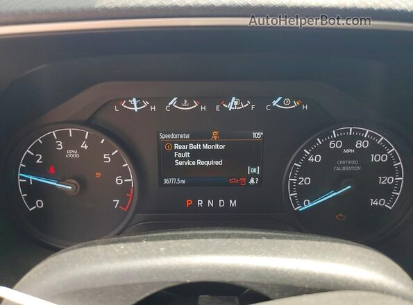 1FTFW1P8XMKE68564 2021 FORD F150 Red Widok zestawu wskaźników