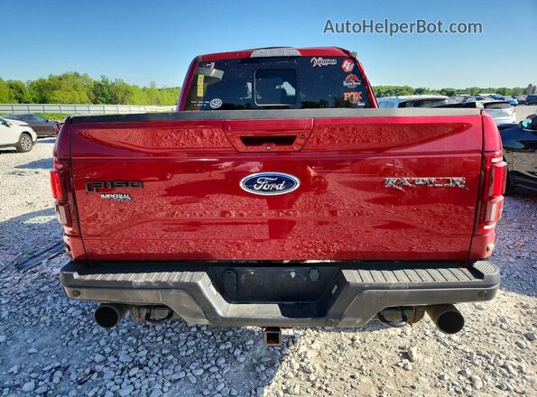 1FTFW1RG0HFC22500 2017 FORD F150 Red Вид ззаду