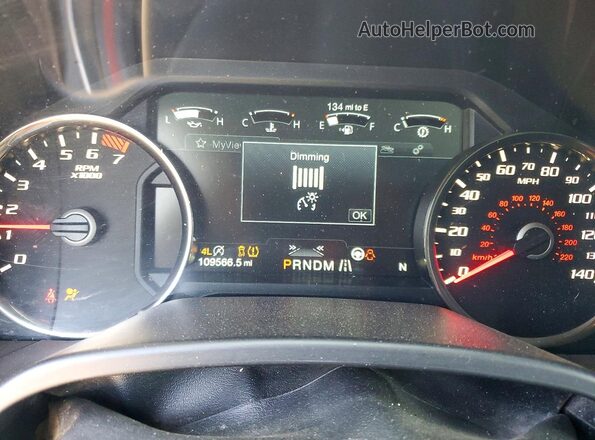 1FTFW1RG0JFC54689 2018 FORD F150 Silver ხელსაწყოთა პანელის ხედი