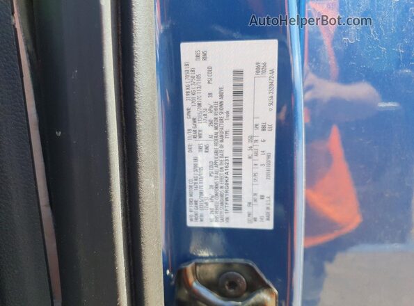 1FTFW1RG0KFA16231 2019 FORD F150 Blue Widok komory silnika