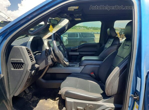 1FTFW1RG0KFA16231 2019 FORD F150 Blue Widok wnętrza z przodu
