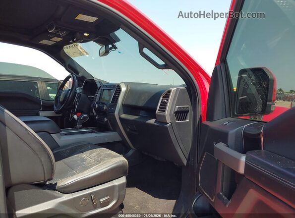 1FTFW1RG1KFA61307 2019 FORD F150 Red Widok wnętrza z przodu