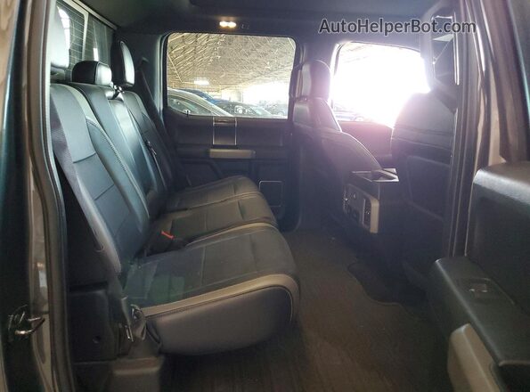 1FTFW1RG2JFB44713 2018 FORD F150 Gray Rear seats view