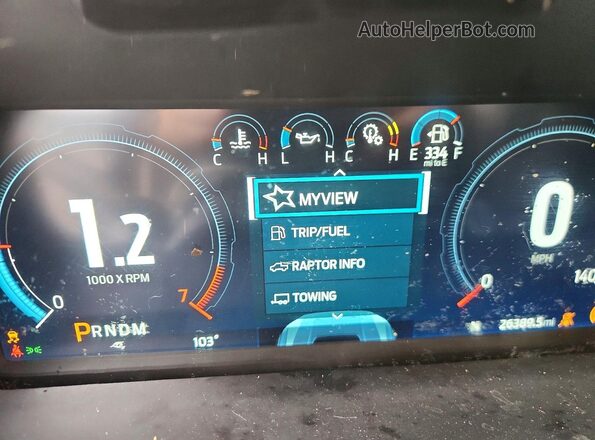 1FTFW1RG3NFC43014 2022 FORD F150 Silver Vista del cuadro de instrumentos
