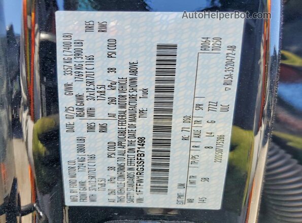 1FTFW1RG3SFB71498 2025 FORD F150 Black Engine compartment view