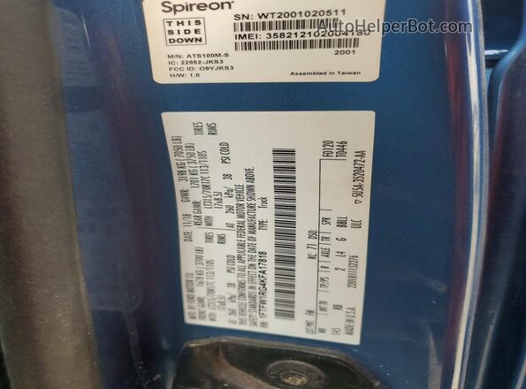 1FTFW1RG4KFA17818 2019 FORD F150 Blue Շարժիչի բաժամունքի տեսք