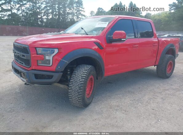 1FTFW1RG5JFE30443 2018 FORD F150 Red წინა მარცხენა ხედი სამი მეოთხედიდან