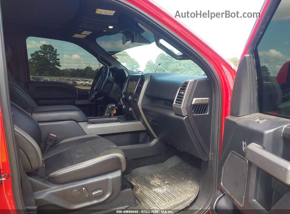 1FTFW1RG5JFE30443 2018 FORD F150 Red წინა სალონის ხედი