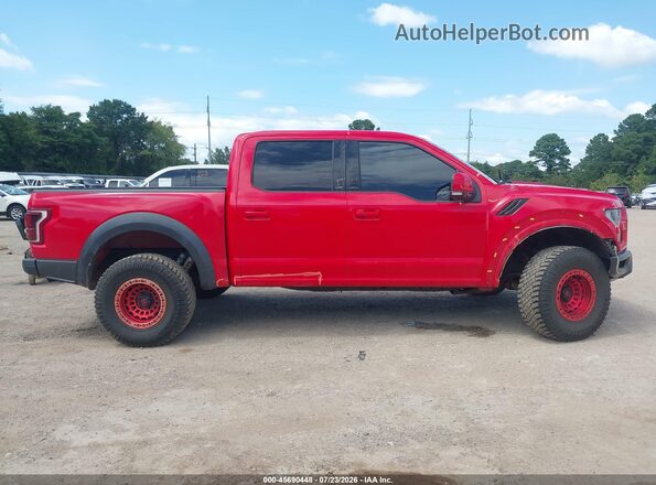 1FTFW1RG5JFE30443 2018 FORD F150 Red უკანა სალონის ხედი