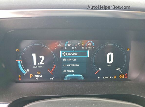 1FTFW1RG6PFA04379 2023 FORD F150 Silver Вид щитка приладів