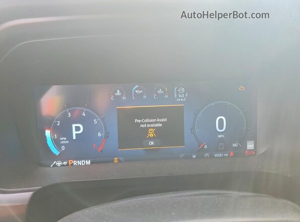 1FTFW1RG6SFC00119 2025 FORD F150 Green Instrument cluster view