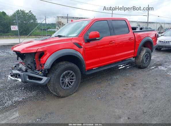1FTFW1RG7KFA78693 2019 FORD F150 Red Առջևի ձախ երեք քառորդ տեսարան