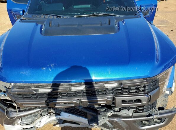 1FTFW1RG7NFC44991 2022 FORD F150 Blue უკანა სალონის ხედი