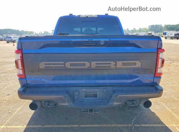 1FTFW1RG7NFC44991 2022 FORD F150 Blue უკანა ხედი