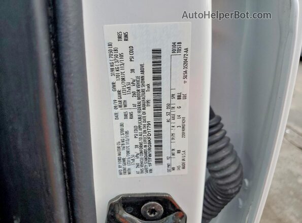 1FTFW1RG9KFD17791 2019 FORD F150 Cream VIN კოდის სტიკერის ხედი