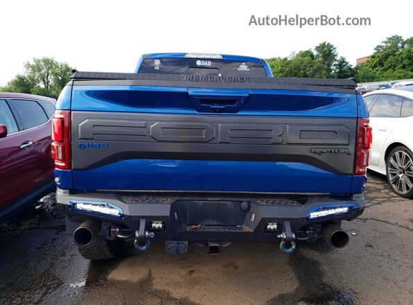 1FTFW1RGXJFE72199 2018 FORD F150 Blue Rear view