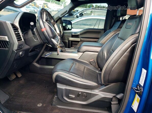 1FTFW1RGXJFE72199 2018 FORD F150 Blue Front interior view