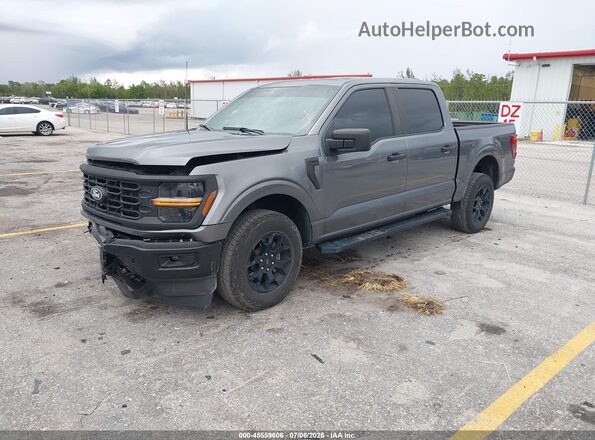 1FTFW2L50RFA35319 2024 FORD F150 Gray წინა მარცხენა ხედი სამი მეოთხედიდან