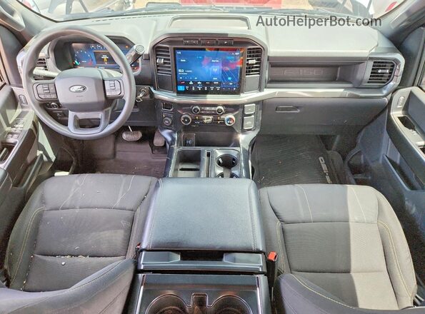 1FTFW2L53RKE37455 2024 FORD F150 Black Dashboard view
