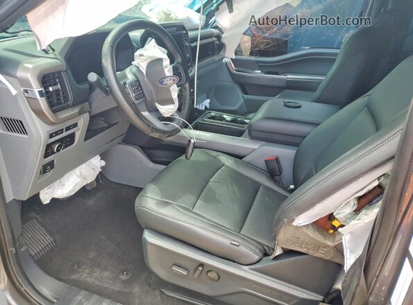 1FTFW3L52RKF42669 2024 FORD F150 Gray Widok wnętrza z przodu