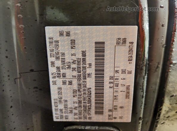 1FTFW3L55SKE62076 2025 FORD F150 Black VIN sticker view