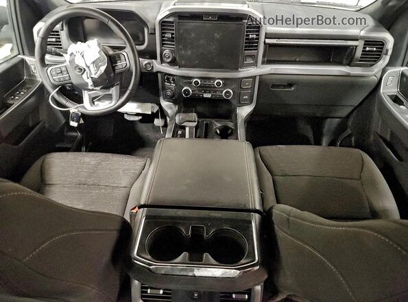 1FTFW3L55SKE62076 2025 FORD F150 Black Dashboard view