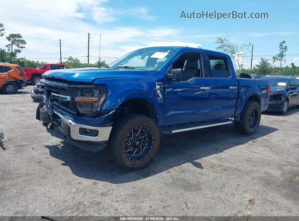 1FTFW3L83RKD95000 2024 FORD F150 Синий Передняя левая четверть