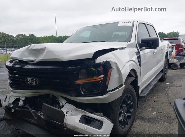 1FTFW3L83RKF42593 2024 FORD F150 White Առջևի ձախ երեք քառորդ տեսարան