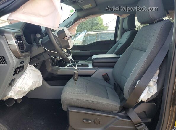 1FTFW3L89RFA95180 2024 FORD F150 Gray წინა სალონის ხედი