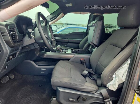 1FTFW3L89RKF42436 2024 FORD F150 Gray წინა სალონის ხედი