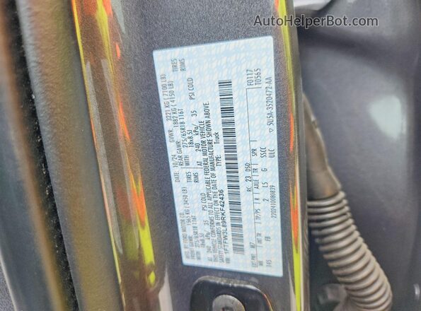 1FTFW3L89RKF42436 2024 FORD F150 Gray VIN კოდის სტიკერის ხედი
