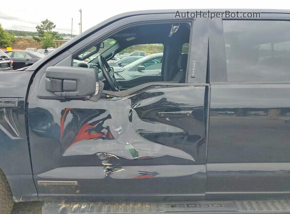1FTFW3LD1RFB88451 2024 FORD F150 Black Widok wnętrza z przodu