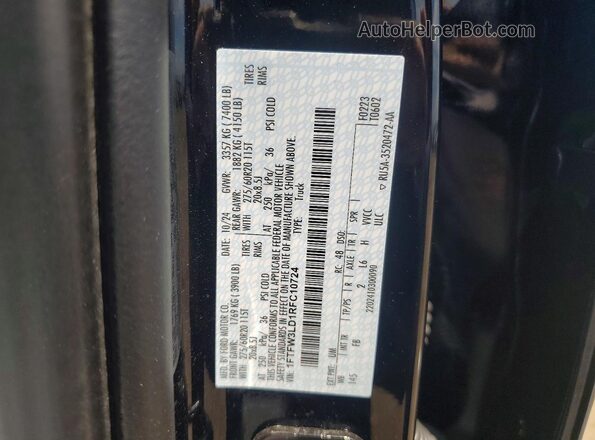 1FTFW3LD1RFC10724 2024 FORD F150 Black Vista del compartimento del motor