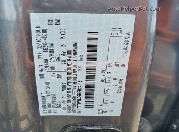 1FTFW3LD2RFB24113 2024 FORD F150 Gray ძრავის განყოფილების ხედი